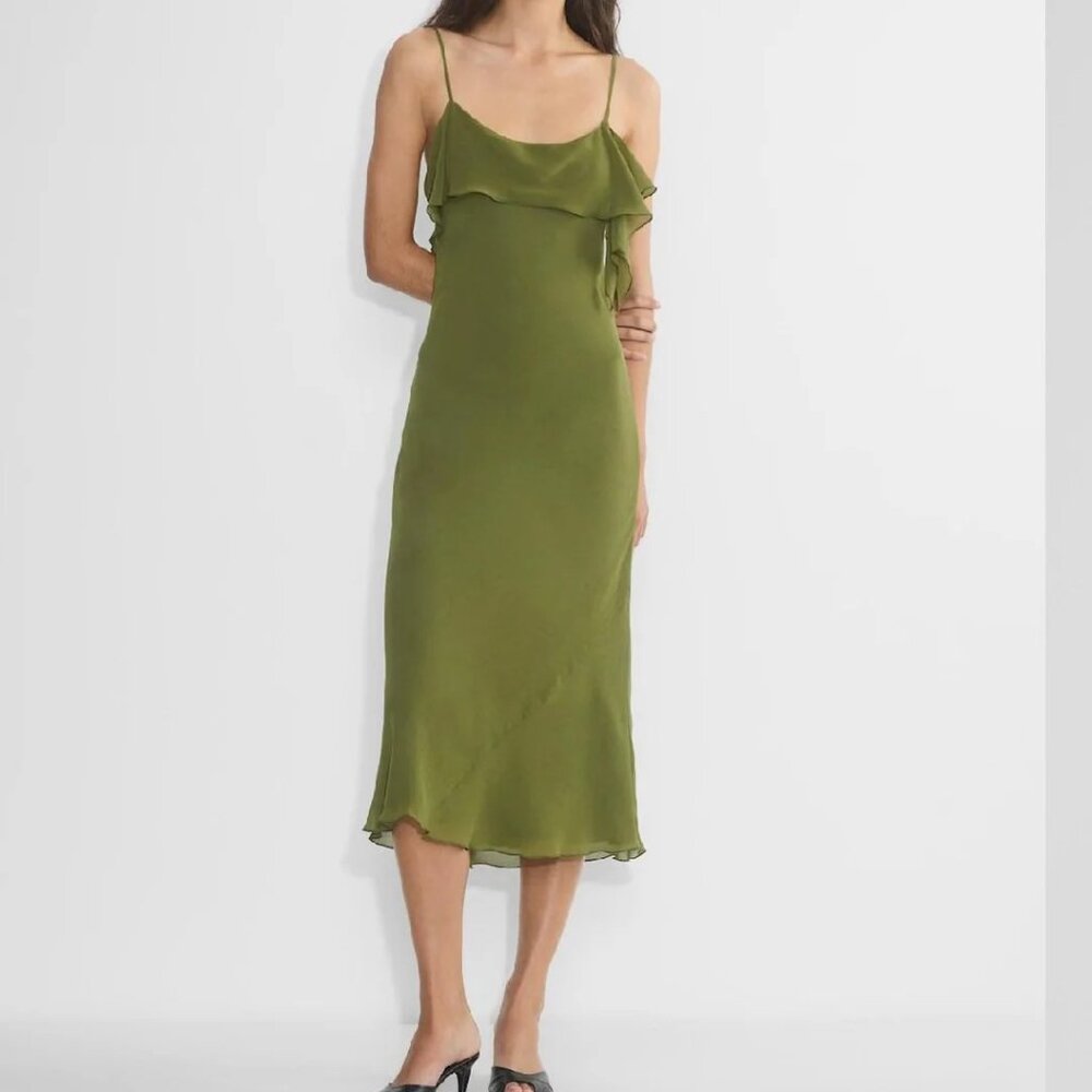Aritzia Wilfred Cannelle Dress in Grotto Green - S
